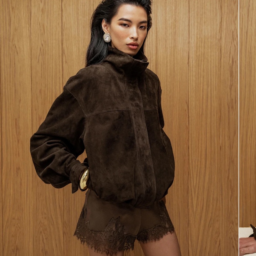 Reformation Veda Kendall Suede Jacket - Picture 1 of 5